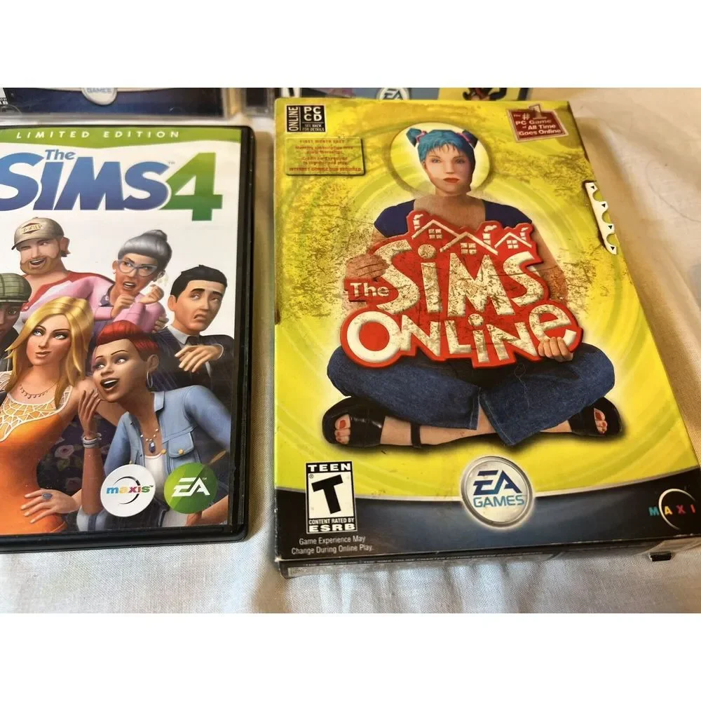 Sims PC Game Lot Of 10.Sims 3, Sims 4, Sims Online And Several Expansion Packs